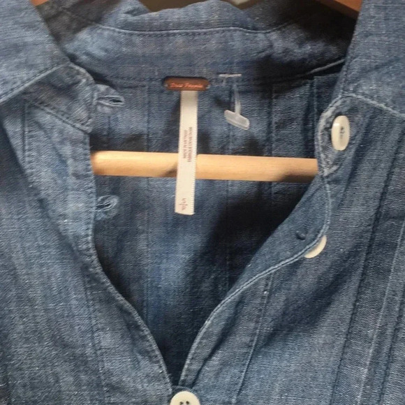 Free People Chambray oversized fit size s/p EUC - Picture 5 of 8